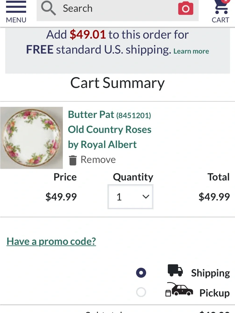 Royal Albert Gold-Trimmed Rose Butter Plate in Pink, Yellow and Green - Picture 6 of 6